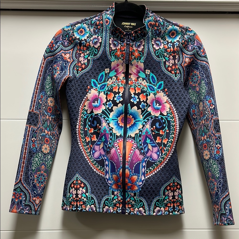 Johnny Was Blue and Purple Paisley Blazer